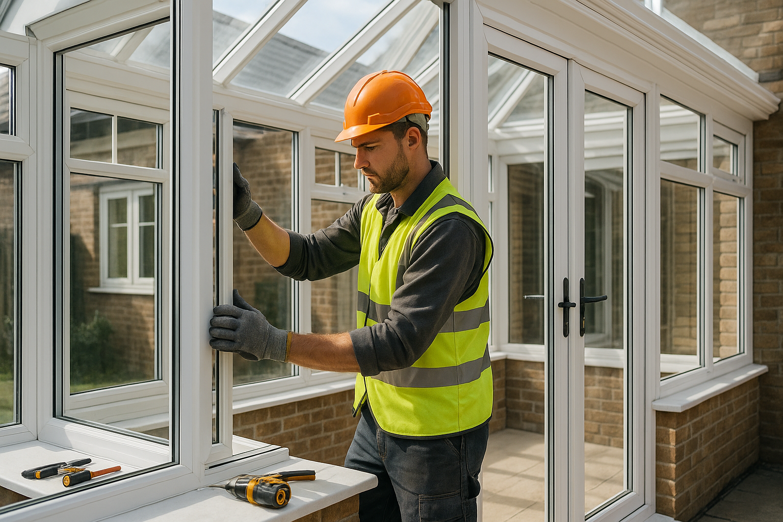 picture of worked doing a consertory